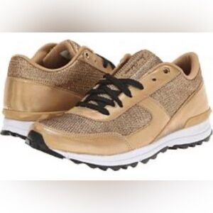 Sam Edelman Dax Metallic gold trainers SZ 8.5